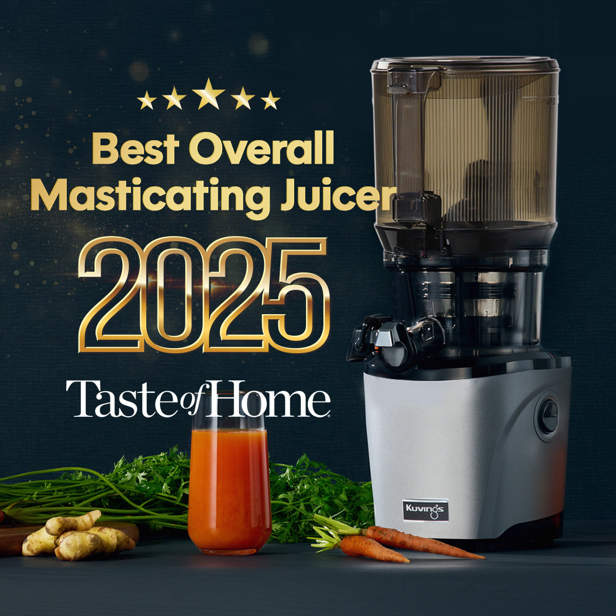 Kuvings Auto10 Named Best Overall Masticating Juicer 2025
